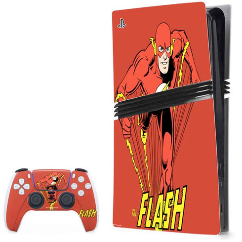 DC Comics The Flash Classic Action Pose Art PS5 Pro Bundle Skin