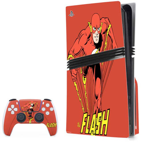 DC Comics The Flash Classic Action Pose Art PS5 Pro Disk Bundle Skin