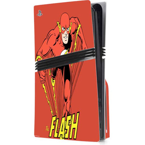DC Comics The Flash Classic Action Pose Art PS5 Pro Disk Console Skin
