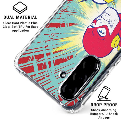 DC Comics The Flash Classic Art Smile Blast Galaxy A36 5G Clear Case