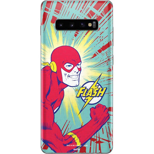 DC Comics The Flash Classic Art Smile Blast Galaxy S10 Plus Skin