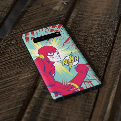 DC Comics The Flash Classic Art Smile Blast Galaxy S10 Skin