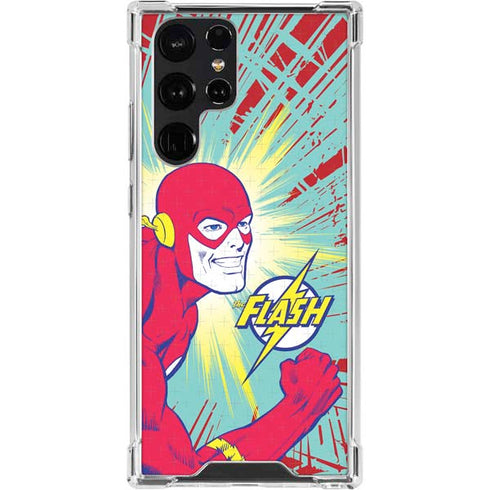 DC Comics The Flash Classic Art Smile Blast Galaxy S23 Ultra Clear Case