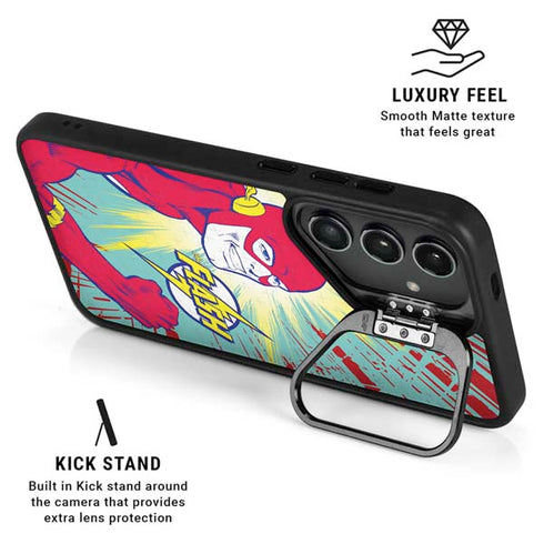 DC Comics The Flash Classic Art Smile Blast Galaxy S25 Kickstand Case