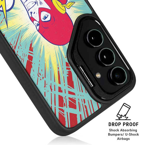 DC Comics The Flash Classic Art Smile Blast Galaxy S25 Plus Kickstand Case