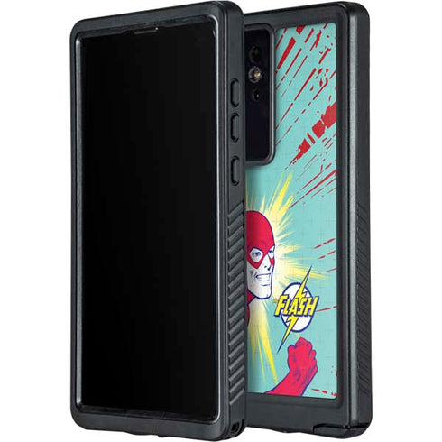 DC Comics The Flash Classic Art Smile Blast Galaxy S24 Ultra Waterproof Case