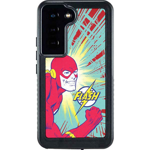 DC Comics The Flash Classic Art Smile Blast Galaxy S24 Waterproof Case