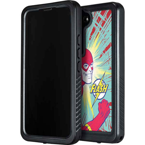 DC Comics The Flash Classic Art Smile Blast Galaxy S24 Waterproof Case
