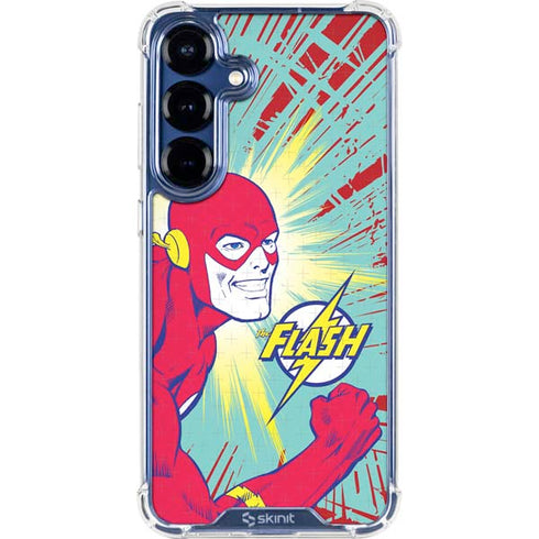 DC Comics The Flash Classic Art Smile Blast Galaxy S25 Clear Case