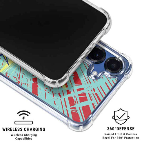 DC Comics The Flash Classic Art Smile Blast Galaxy S25 Clear Case