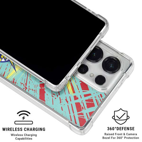 DC Comics The Flash Classic Art Smile Blast Galaxy S25 Ultra Clear Case