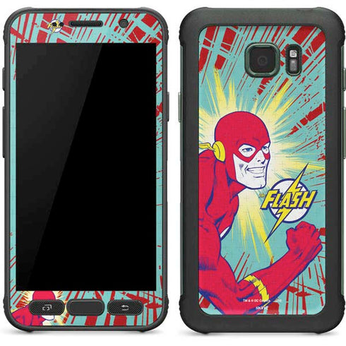 DC Comics The Flash Classic Art Smile Blast Galaxy S7 Active Skin