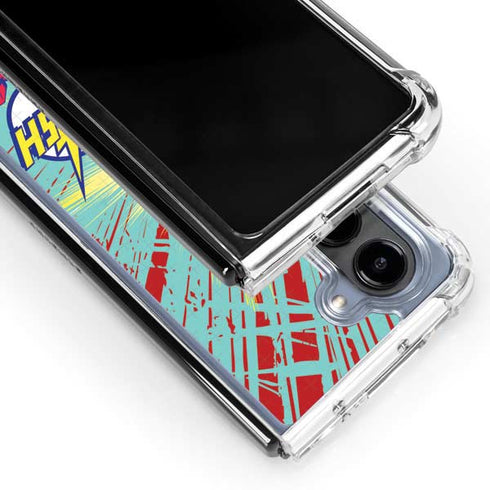 DC Comics The Flash Classic Art Smile Blast Galaxy Z Fold5 5G Clear Case