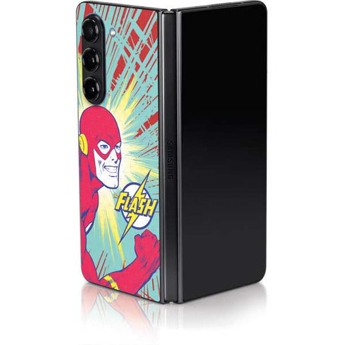 DC Comics The Flash Classic Art Smile Blast Galaxy Z Fold5 5G Skin