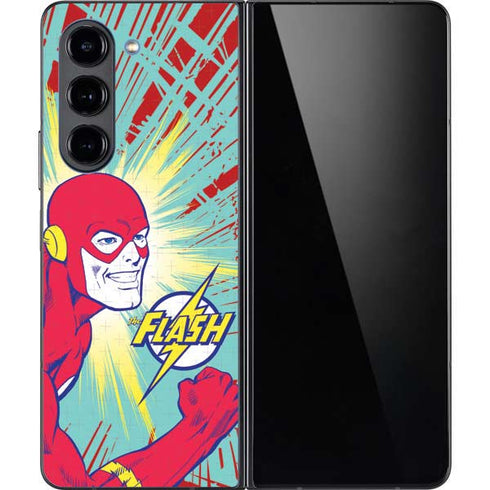DC Comics The Flash Classic Art Smile Blast Galaxy Z Fold5 5G Skin
