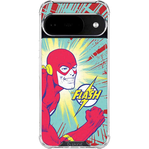 DC Comics The Flash Classic Art Smile Blast Google Pixel 10 Clear Case