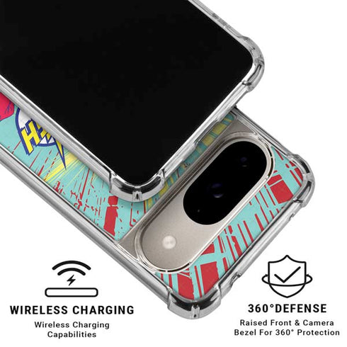 DC Comics The Flash Classic Art Smile Blast Google Pixel 10 Clear Case