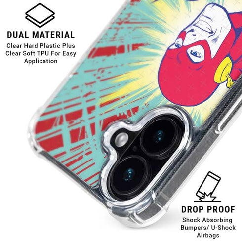 DC Comics The Flash Classic Art Smile Blast iPhone 16 MagSafe Case