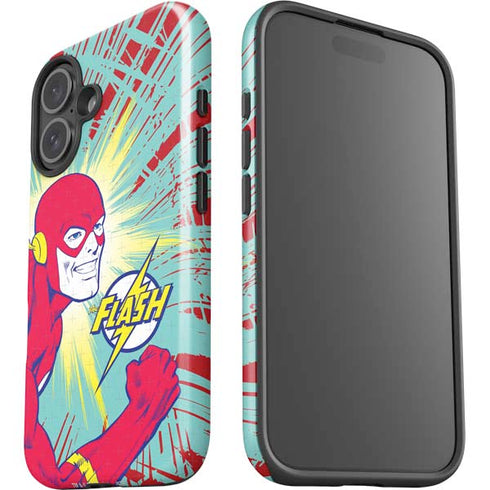 DC Comics The Flash Classic Art Smile Blast iPhone 16 Plus Impact Case