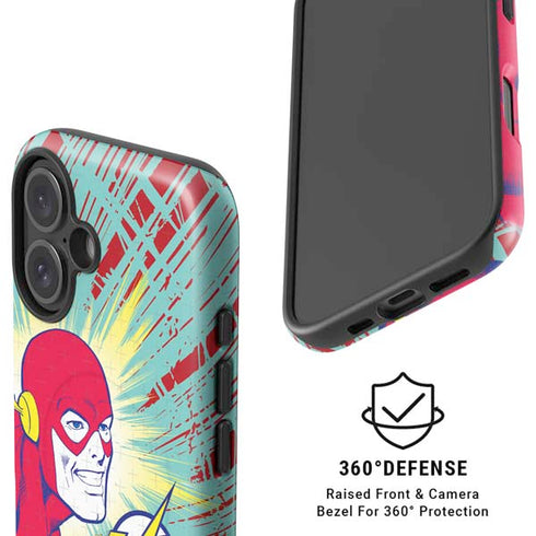 DC Comics The Flash Classic Art Smile Blast iPhone 16 Plus Magsafe Impact Case