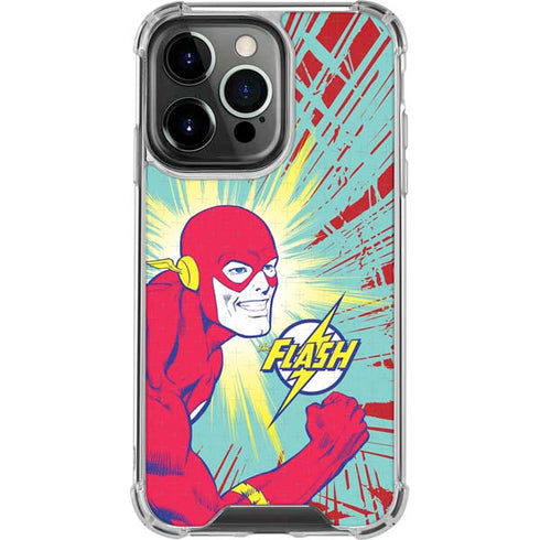 DC Comics The Flash Classic Art Smile Blast iPhone 16 Pro Clear Case