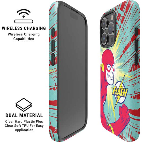 DC Comics The Flash Classic Art Smile Blast iPhone 16 Pro Max Magsafe Impact Case
