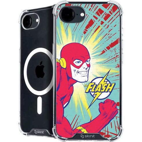 DC Comics The Flash Classic Art Smile Blast iPhone 16e MagSafe Case