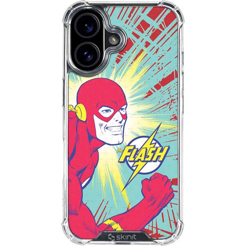 DC Comics The Flash Classic Art Smile Blast iPhone 17 Clear Case
