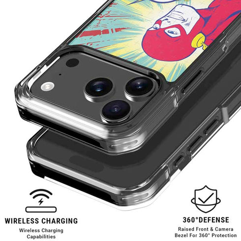 DC Comics The Flash Classic Art Smile Blast iPhone 18 Pro Clear Case