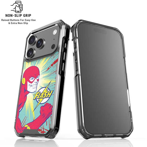 DC Comics The Flash Classic Art Smile Blast iPhone 18 Pro Clear Case