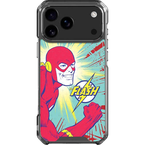DC Comics The Flash Classic Art Smile Blast iPhone 18 Pro Max Clear Case