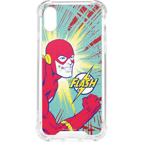 DC Comics The Flash Classic Art Smile Blast iPhone XS Clear Case