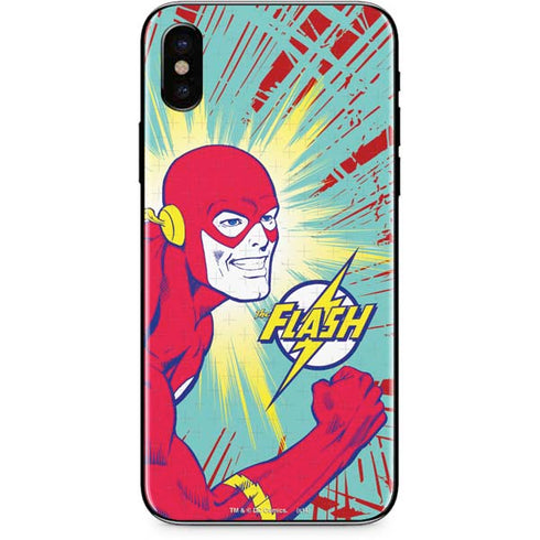 DC Comics The Flash Classic Art Smile Blast iPhone XS Skin
