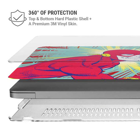 DC Comics The Flash Classic Art Smile Blast MacBook Cases