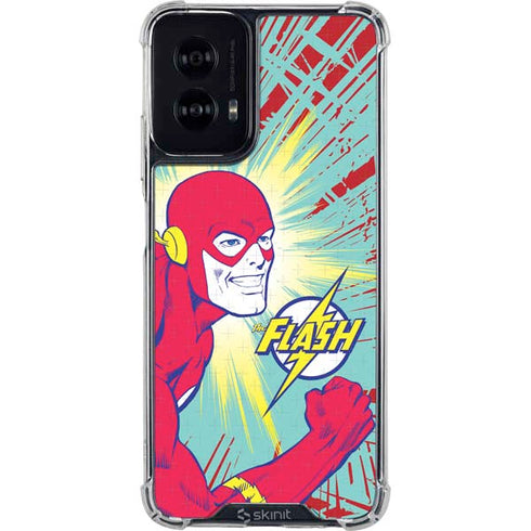 DC Comics The Flash Classic Art Smile Blast Moto G Power 5G (2024) Clear Case