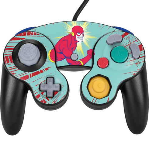 DC Comics The Flash Classic Art Smile Blast Nintendo GameCube Controller Skin