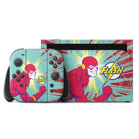 DC Comics The Flash Classic Art Smile Blast Nintendo Skins