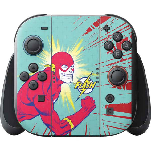 DC Comics The Flash Classic Art Smile Blast Nintendo Switch 2 (2025) with Joy-Con Skin