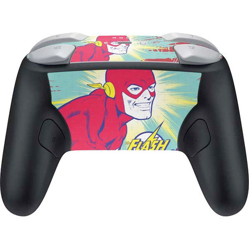 DC Comics The Flash Classic Art Smile Blast Nintendo Switch 2 (2025) Pro Controller Skin