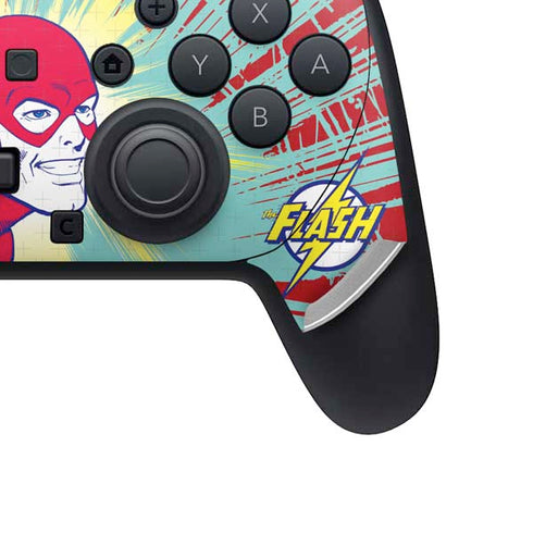 DC Comics The Flash Classic Art Smile Blast Nintendo Switch 2 (2025) Pro Controller Skin