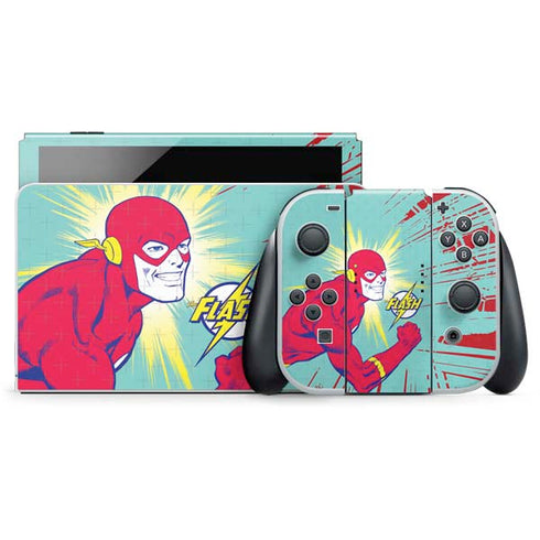 DC Comics The Flash Classic Art Smile Blast Nintendo Skins