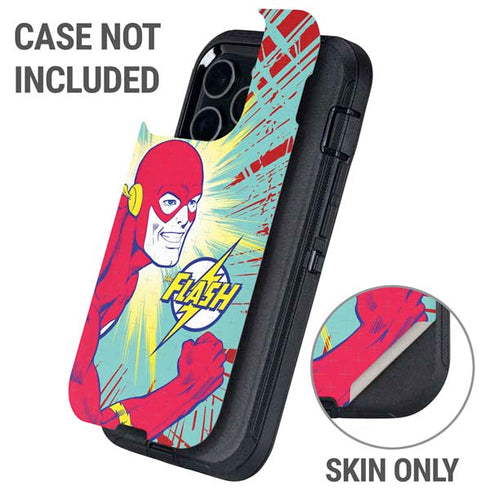 DC Comics The Flash Classic Art Smile Blast Otterbox Defender iPhone Skin