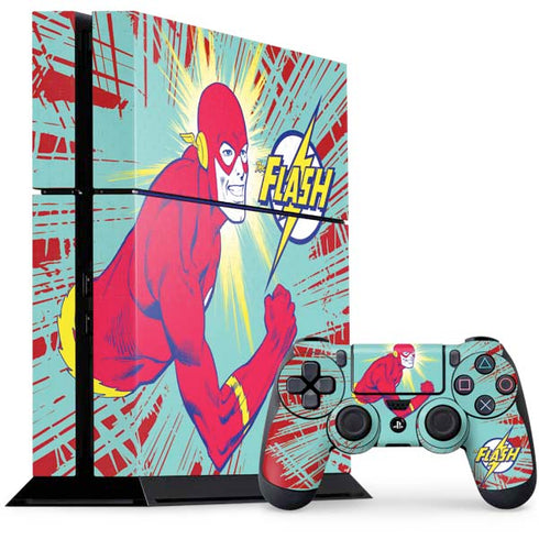 DC Comics The Flash Classic Art Smile Blast PS4 Console and Controller Bundle Skin
