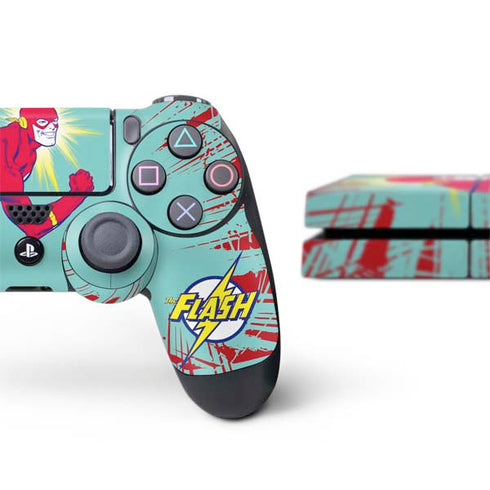 DC Comics The Flash Classic Art Smile Blast PS4 Console and Controller Bundle Skin
