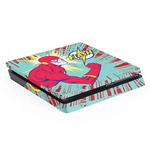 DC Comics The Flash Classic Art Smile Blast PS4 Slim Skin