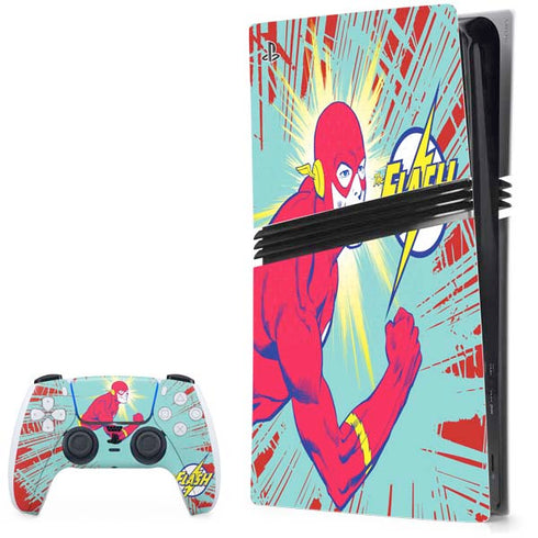 DC Comics The Flash Classic Art Smile Blast PS5 Pro Bundle Skin