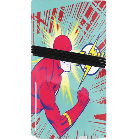 DC Comics The Flash Classic Art Smile Blast PS5 Pro Disk Console Skin