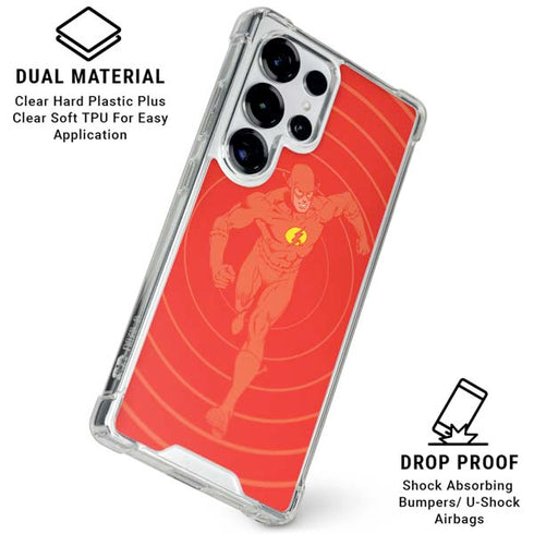 DC Comics The Flash Classic Art Pose Galaxy S25 Ultra Clear Case