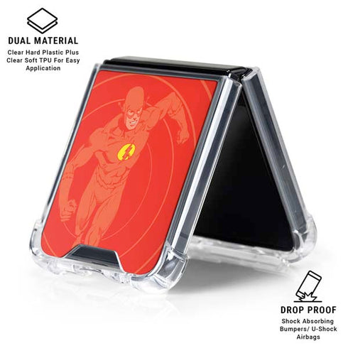 DC Comics The Flash Classic Art Pose Galaxy Z Flip6 Clear Case