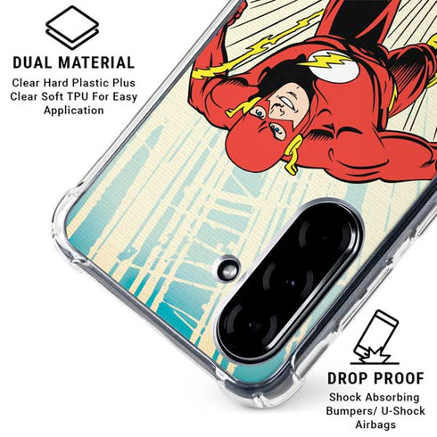 DC Comics The Flash Classic Art Sprint Pose Galaxy A36 5G Clear Case